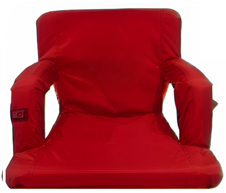 Red Massage/Heated Bleacher Seat with Backrest