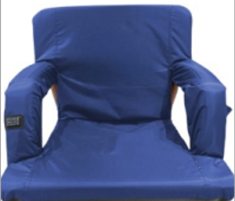 Aqua Blue Massage/Heated Bleacher Seat with Backrest