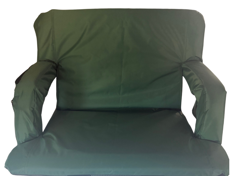 Forest Green Massage/Heated Bleacher Seat with Backrest
