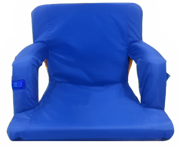 Royal Blue Massage/Heated Bleacher Seat with Backrest