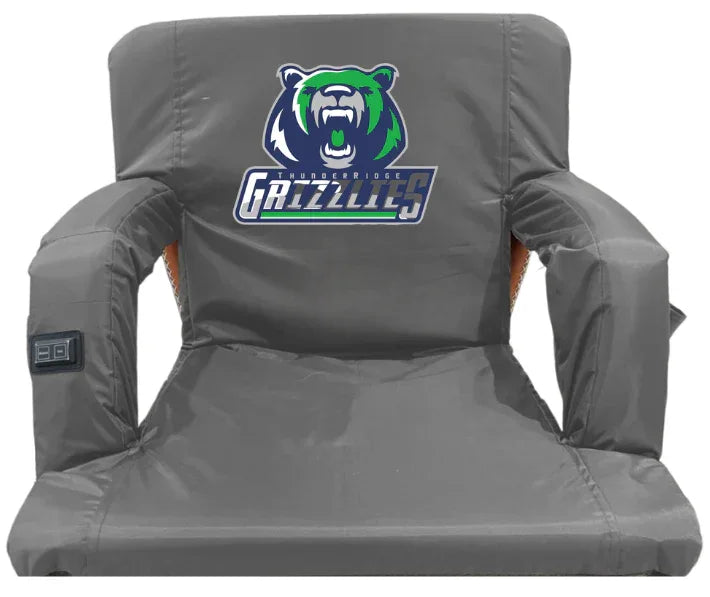 My Store ThunderRidge High School massage and heated bleacher seat with backrest, padded for comfort during sporting events
